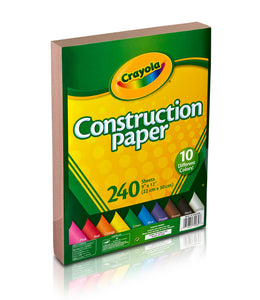  Construction Paper in 12 Colors, 240 Sheets