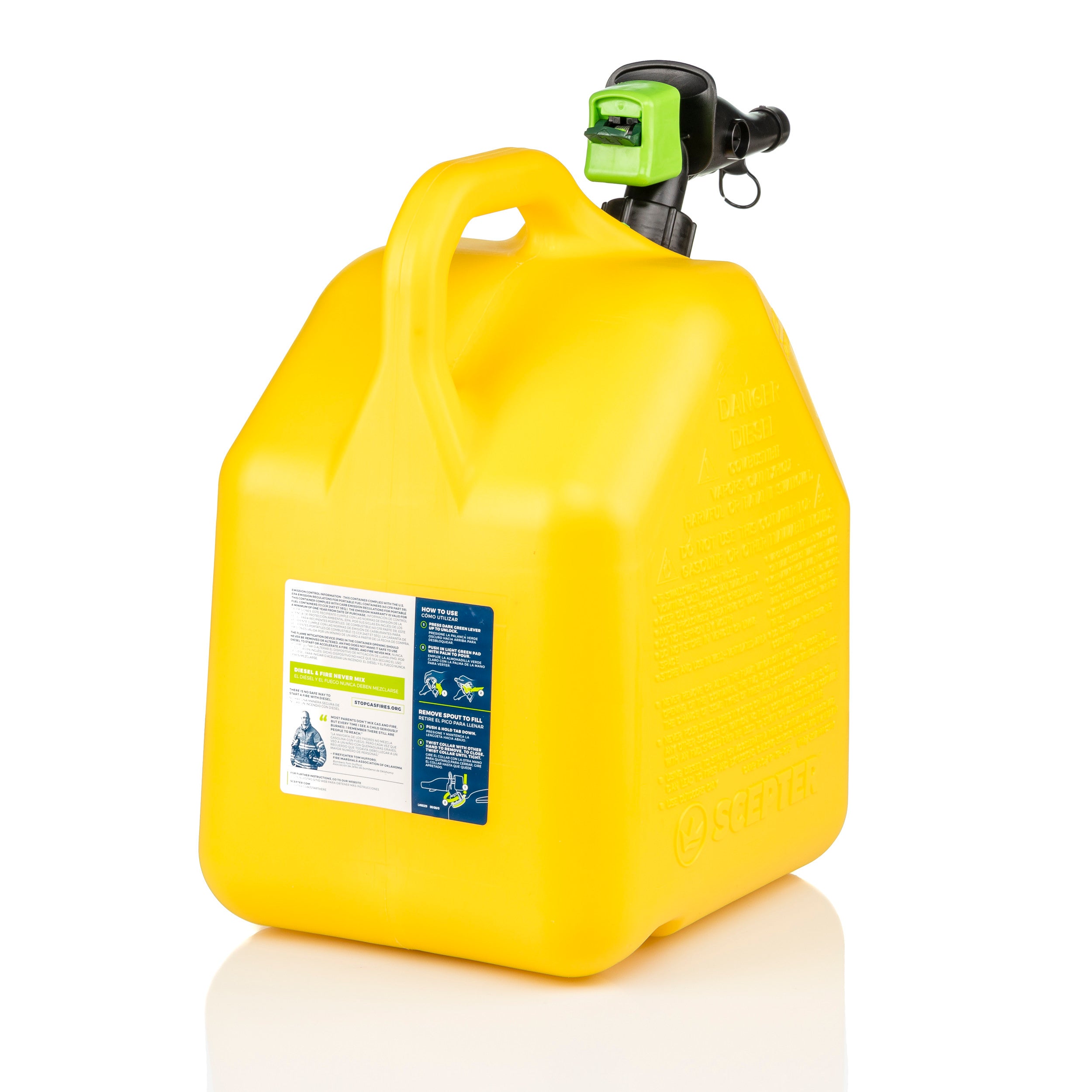  5 Gallon SmartControl Diesel Can, Yellow